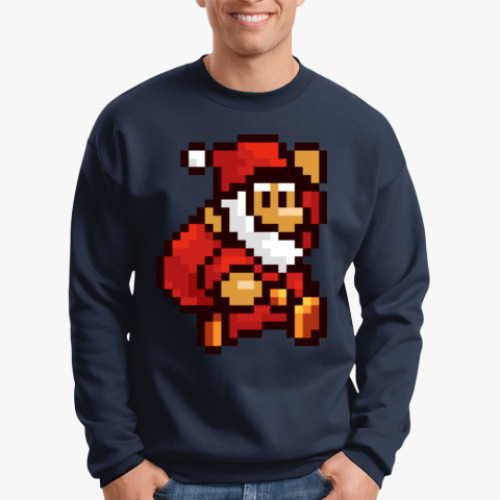 Свитшот с принтом Марио Санта Клаус