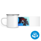 Кружка металлическая белая (круговая запечатка)