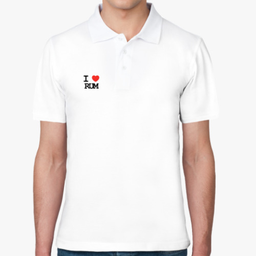 Рубашка поло с принтом I love rum