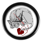 Настенные часы (без цифр) Любимый Сфинкс