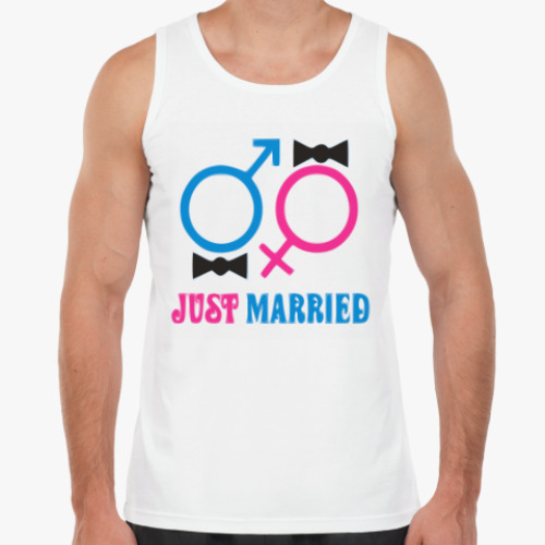 Майка с принтом Just married