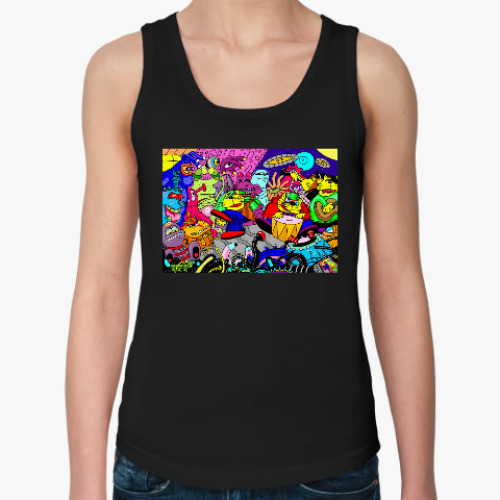 Женская майка с принтом Уличные музыканты