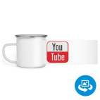 Кружка металлическая белая (круговая запечатка)