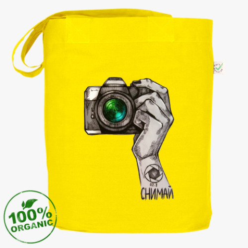 Сумка шоппер с принтом Снимай