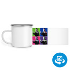 Кружка металлическая белая (круговая запечатка)