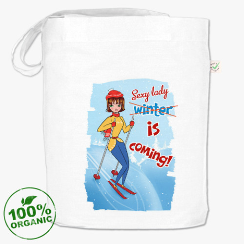 Сумка шоппер с принтом Sexy lady is coming!