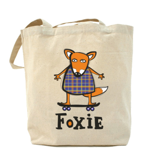 Сумка шоппер с принтом 'Лиса'