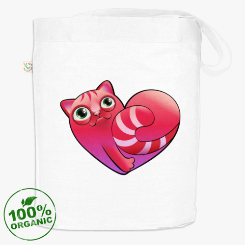 Сумка шоппер с принтом Все любят кошек