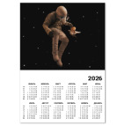 Календарь A2 2026, белый Космонавт с голубем