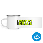 Кружка металлическая белая (круговая запечатка)