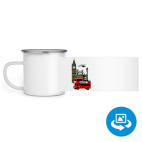 Кружка металлическая белая (круговая запечатка)