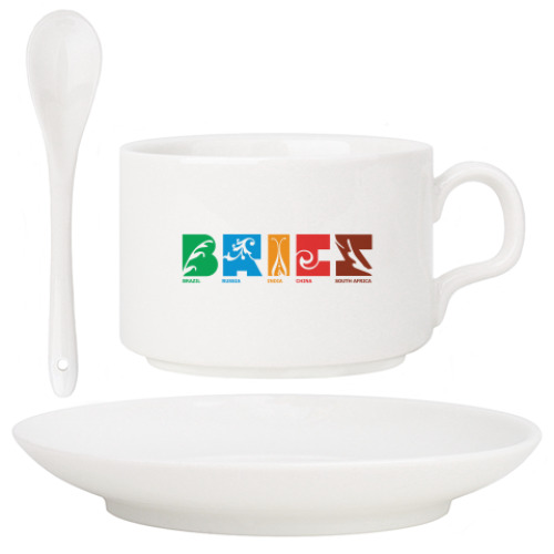 Кофейный набор с принтом БРИКС (BRICS)