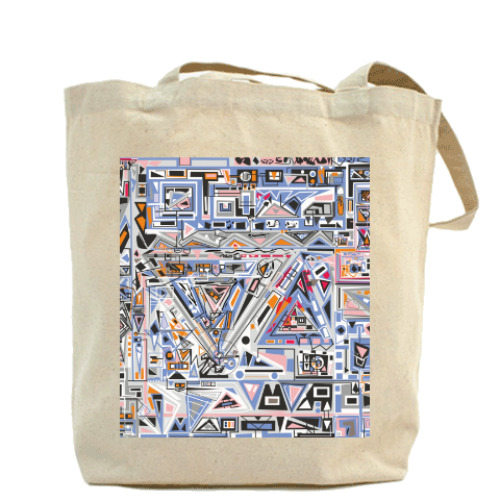 Сумка шоппер с принтом Ташизм