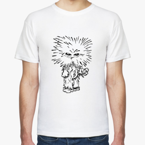 Футболка с принтом Волосатый парень.
