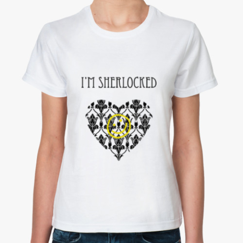 Классическая футболка с принтом Sherlock Шерлок Холмс