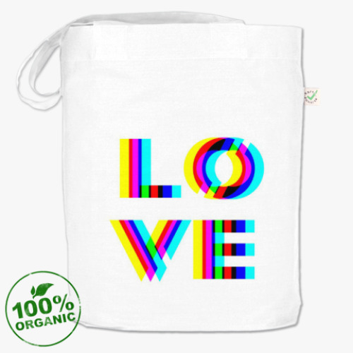 Сумка шоппер с принтом LOVE