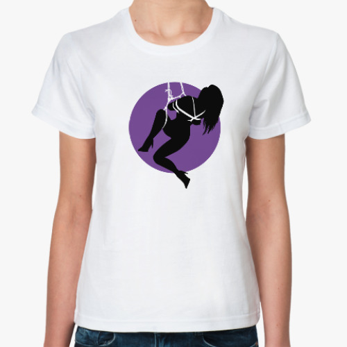 Классическая футболка с принтом Шибари силуэт связанной девушки 8b от M&K ART