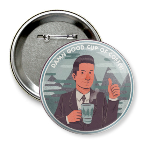 Значок 75мм Twin Peaks - Dale Cooper
