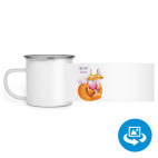 Кружка металлическая белая (круговая запечатка)