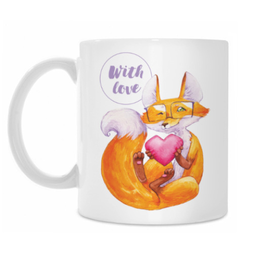 Кружка с принтом Лис With Love