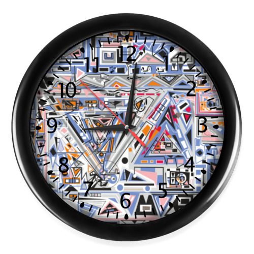 Настенные часы с принтом Ташизм