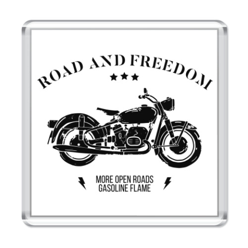 Магнит с принтом Король дорог (мотоцикл)