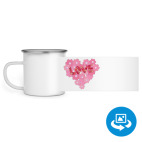 Кружка металлическая белая (круговая запечатка)