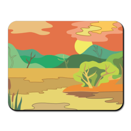 Коврик для мыши с принтом Озеро