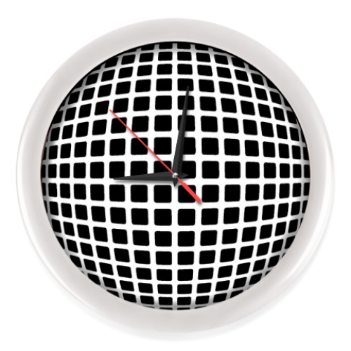 Настенные часы с принтом Оптическая иллюзия