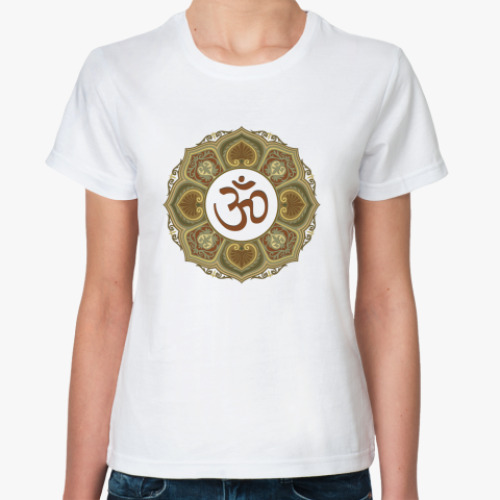 Классическая футболка с принтом Ом