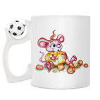 Кружка с футбольным мячиком