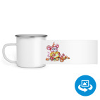 Кружка металлическая белая (круговая запечатка)