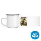 Кружка металлическая белая (круговая запечатка)