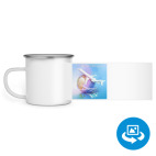 Кружка металлическая белая (круговая запечатка)