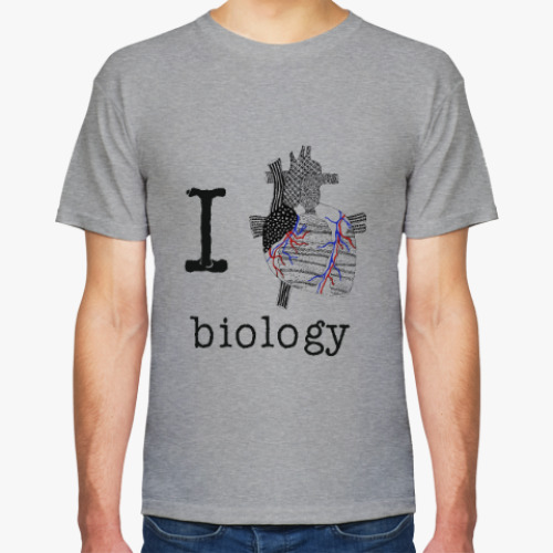 Футболка I love BIOLOGY