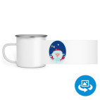 Кружка металлическая белая (круговая запечатка)