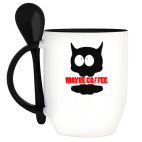 Cat  'i need coffee'