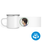 Кружка металлическая белая (круговая запечатка)