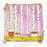 Березы на фиолетовом