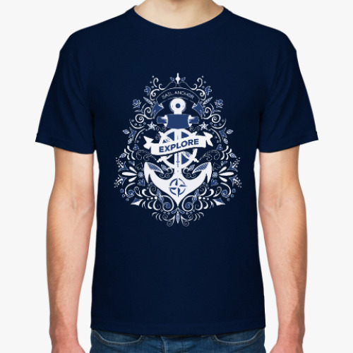 Футболка с принтом Якорь