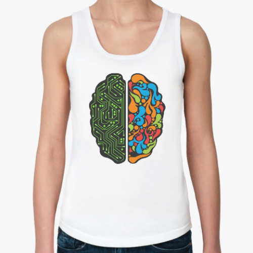 Женская майка с принтом Мозг
