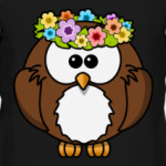 Сова с цветами