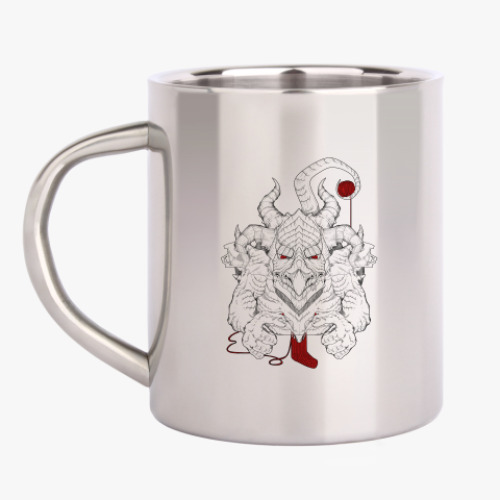 Кружка металлическая с принтом Самый спокойный человек