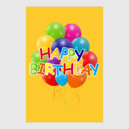 Постер с принтом Happy Birthday