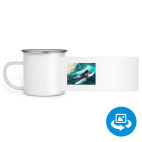 Кружка металлическая белая (круговая запечатка)