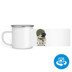 Кружка металлическая белая (круговая запечатка)