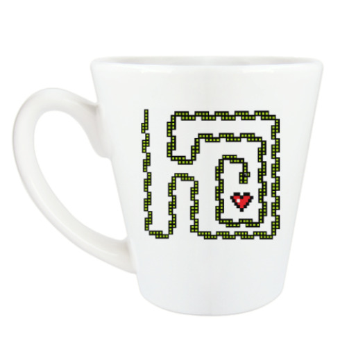 Чашка Латте с принтом Змейка