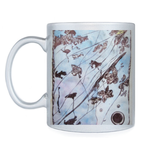 Кружка с принтом Ветренные цветы