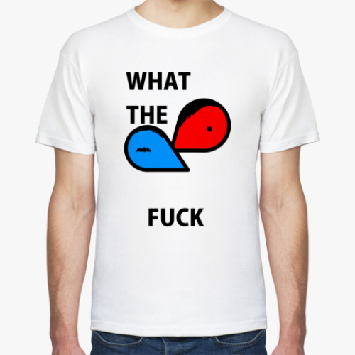 Футболка с принтом WHAT THE FUCK!