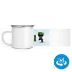 Кружка металлическая белая (круговая запечатка)